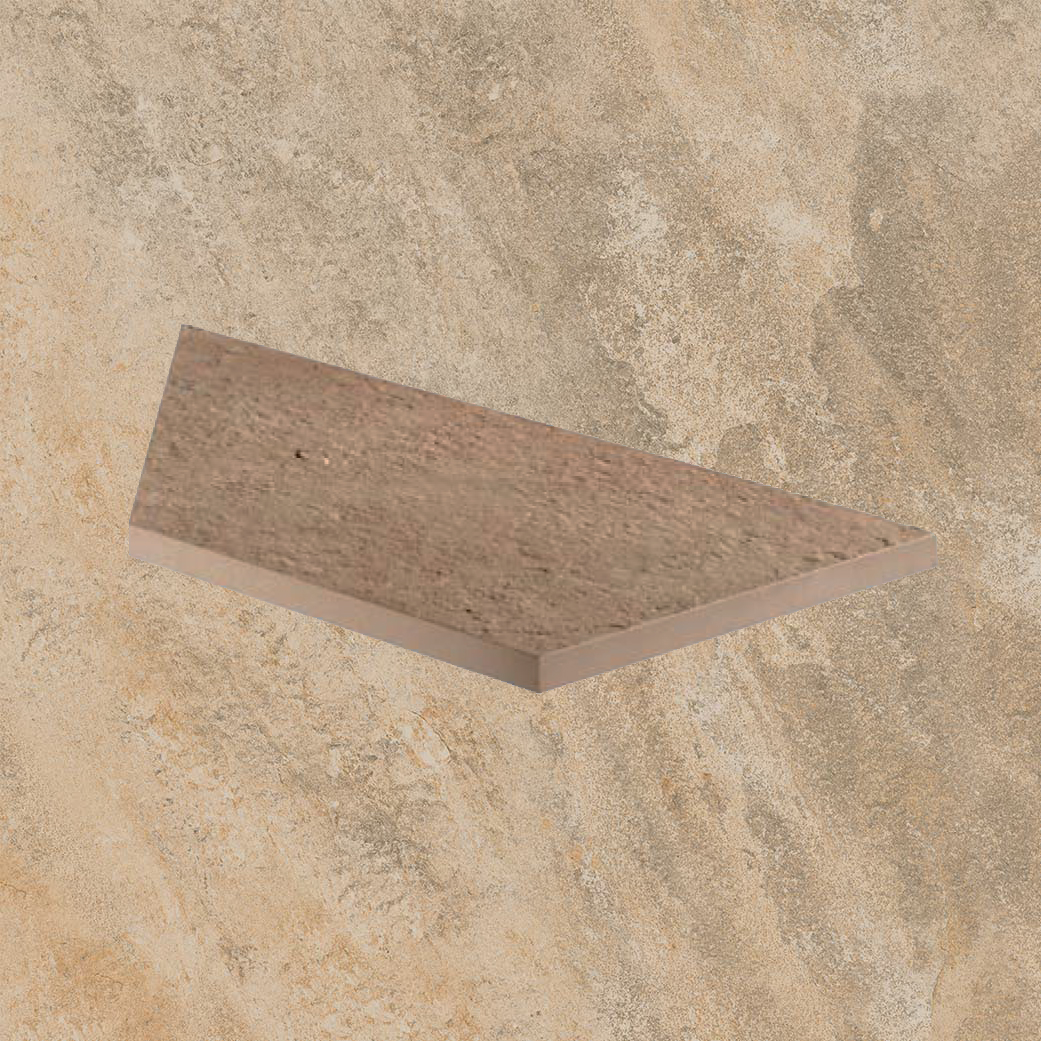 Тротуарная плитка Бежевая-золото Lastra. Спец. Элемент- Бортик Угловой Лс Лэндстоун Голд \ Landstone Gold Lineare Angolo Sx 300х600х20мм