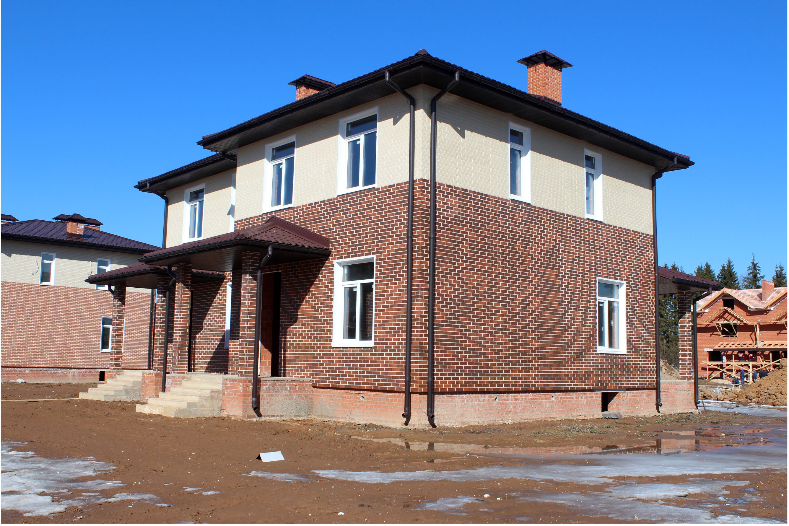 Фасадная Термопанель из пенополистирола ППС 60 мм с клинкерной плиткой Rotbunt Struktur Besandet 240*71*8 мм