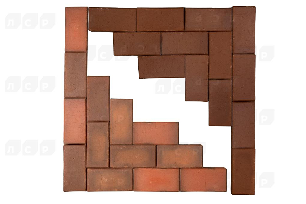 Тротуарная плитка / брусчатка Клинкерная ЛСР MIX-2 200*100*50 мм