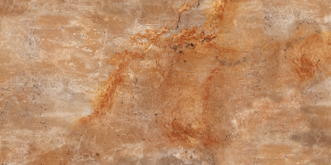 Rusty Slab Copper (медно-рыжий ржавый металл с тёплыми переливами)  гибкий камень 3000×1200 мм