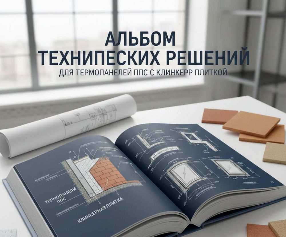Альбом технических решений по монтажу термопанелей ППС с клинкерной плиткой
