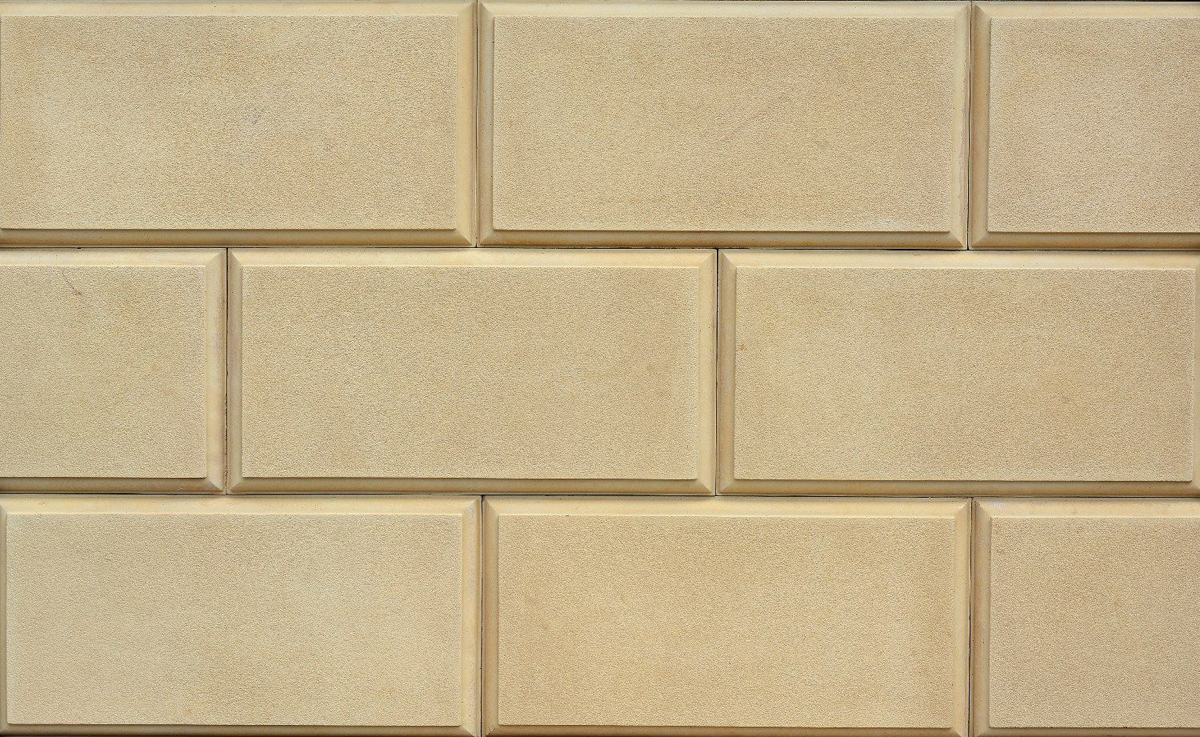 Травертин-B4 Искусственный камень плитка для навесного вент фасада без расшивки шва  200X400X24 мм