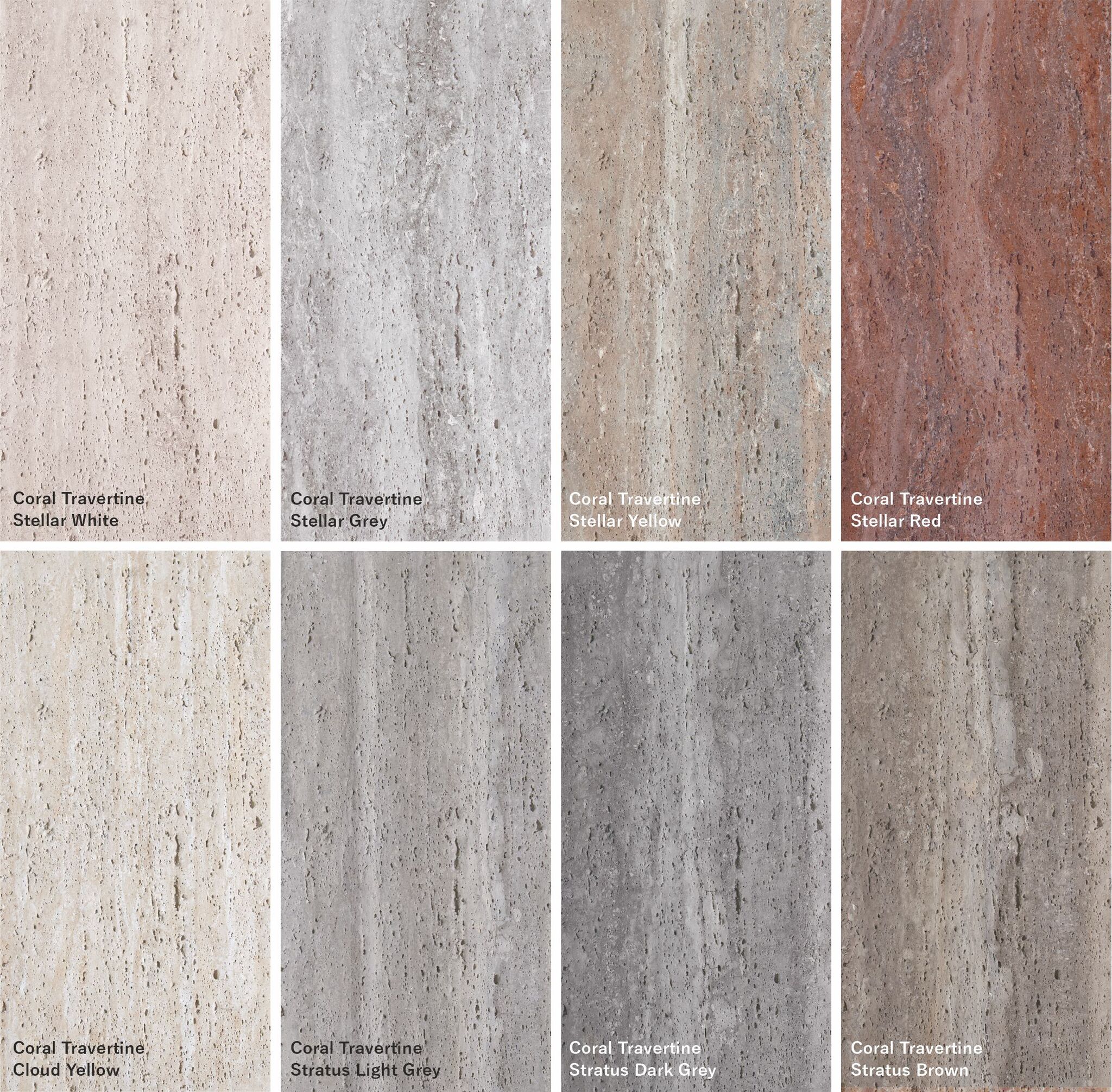 Coral Travertine Stellar Grey (серый травертин с лёгкой каменной текстурой) — гибкий камень 1200×600 мм