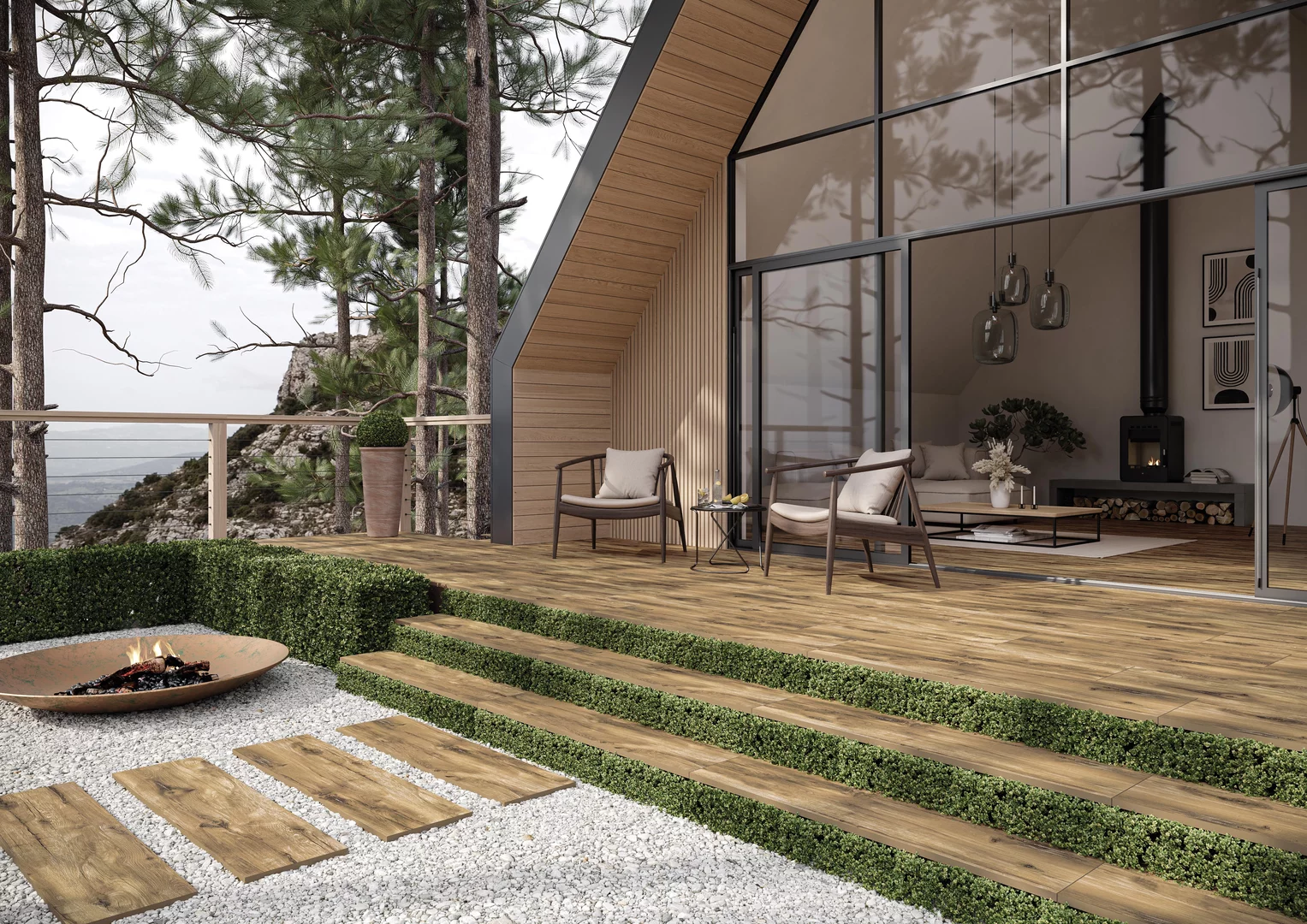 Rustland Naturale Gres 295*1195*20 мм тротуарная плитка уличная, противоскользящая, керамогранитная Paradyz