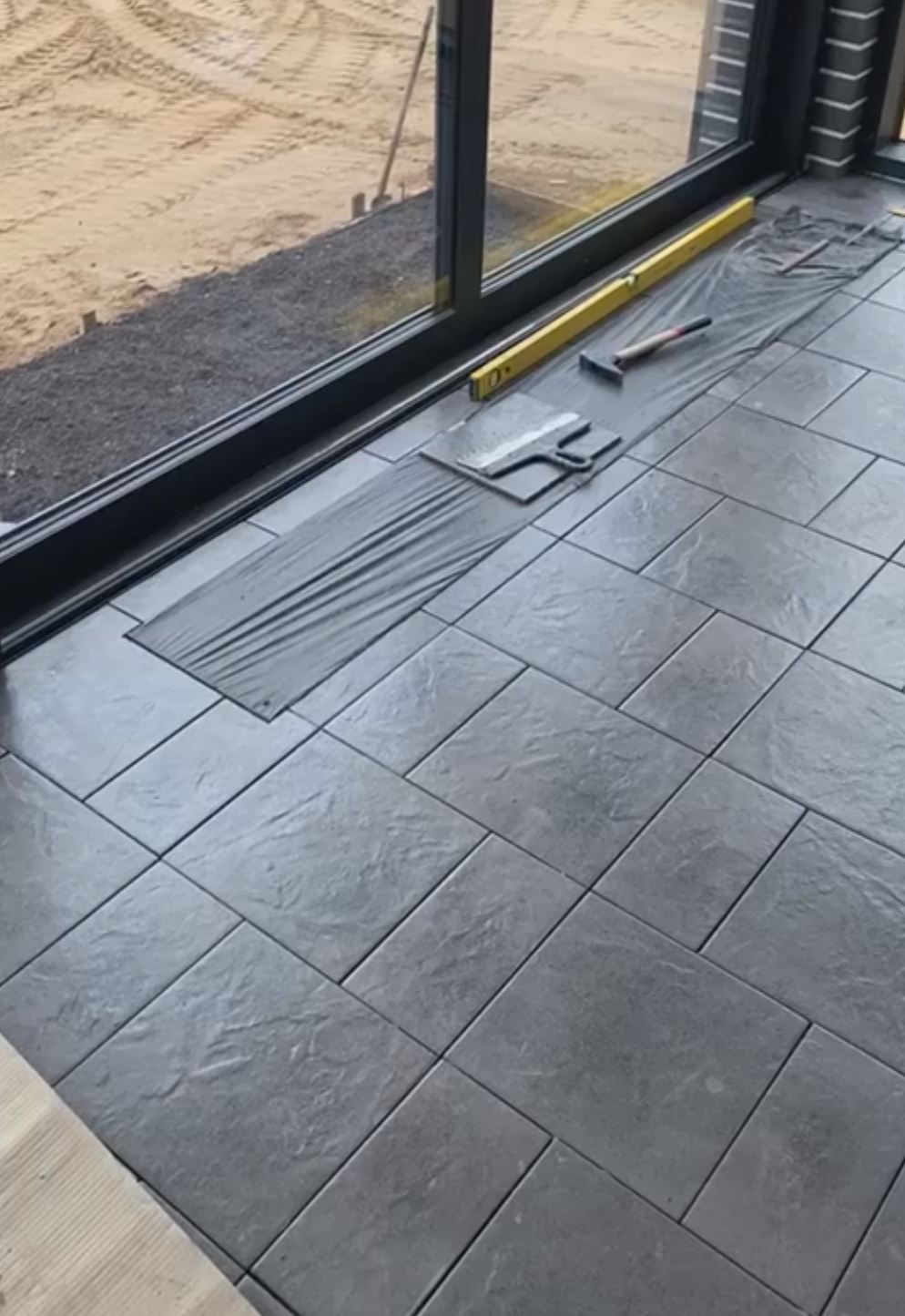 Taurus Grys клинкерная ступень с насечками противоскользящая 300x300x11 мм