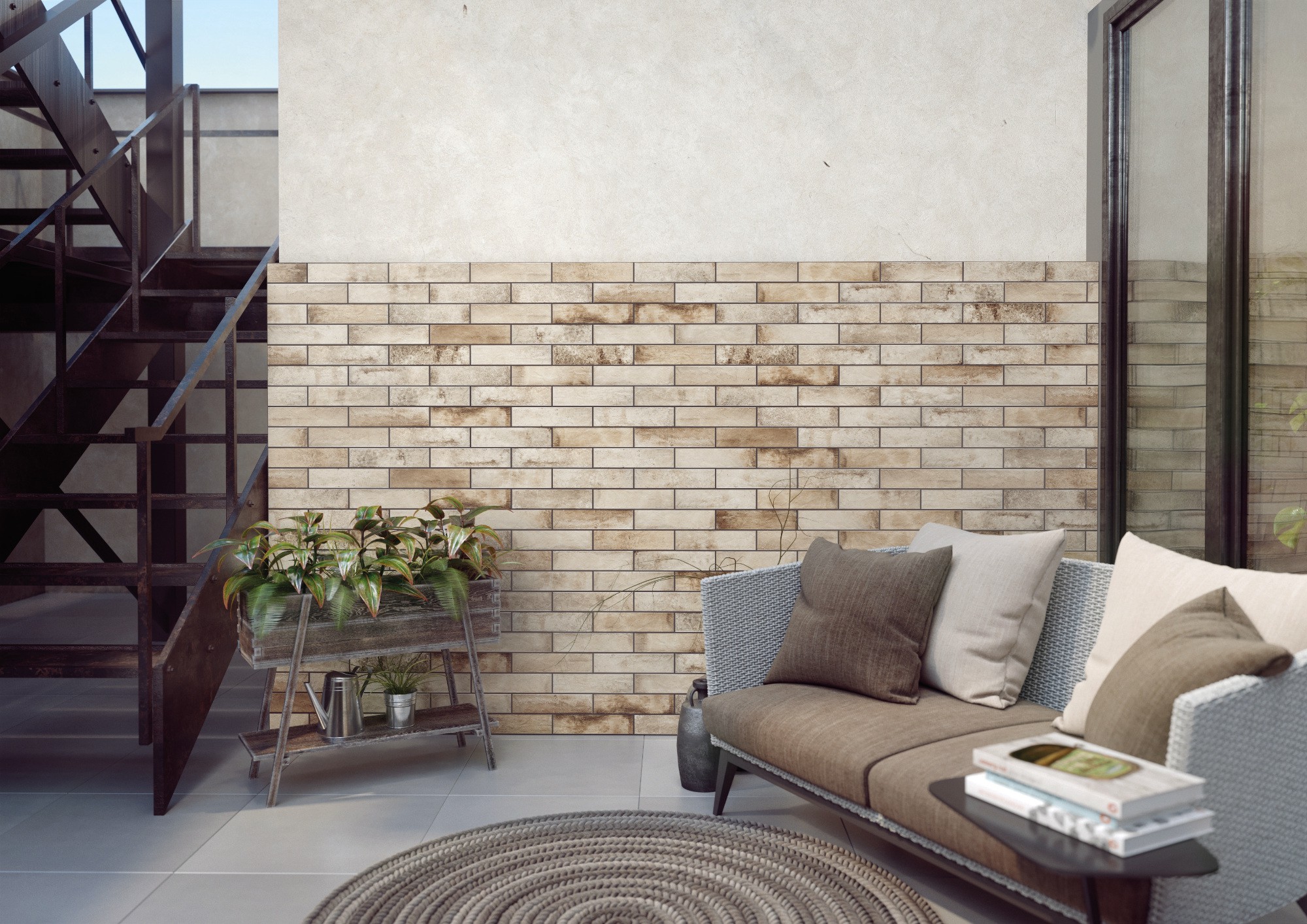 Фасадная и Интерьерная клинкерная плитка под кирпич Cerrad Piatto sand 300*74*9 мм