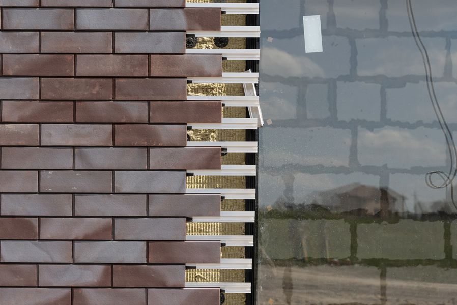 Клинкерная Плитка для Вентилируемых фасадов без расшивки шва ABC 9014 283*85/100*22 мм