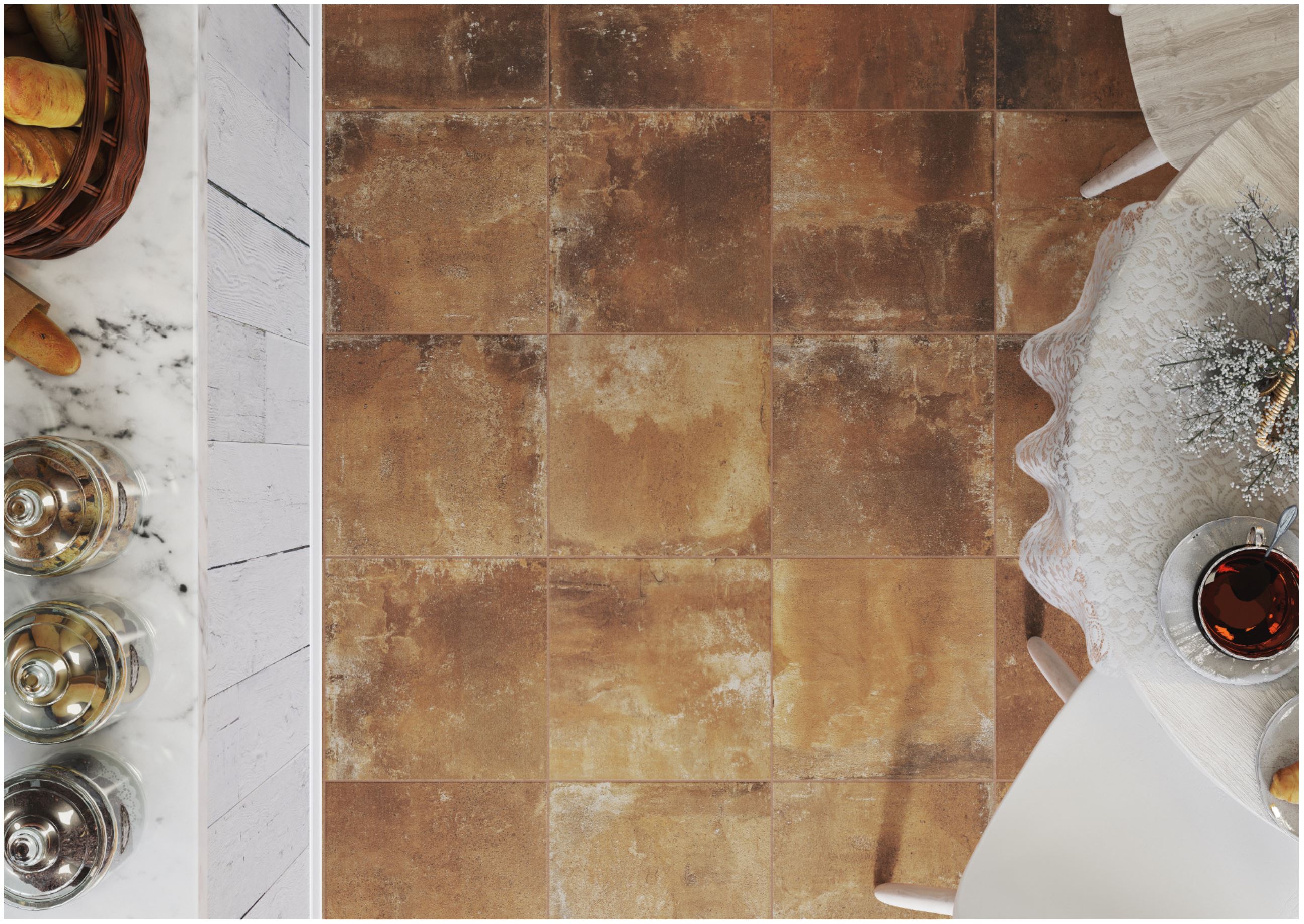 Клинкерная плитка напольная противоскользящая Cerrad Podloga Piatto terra 300*300*9 мм