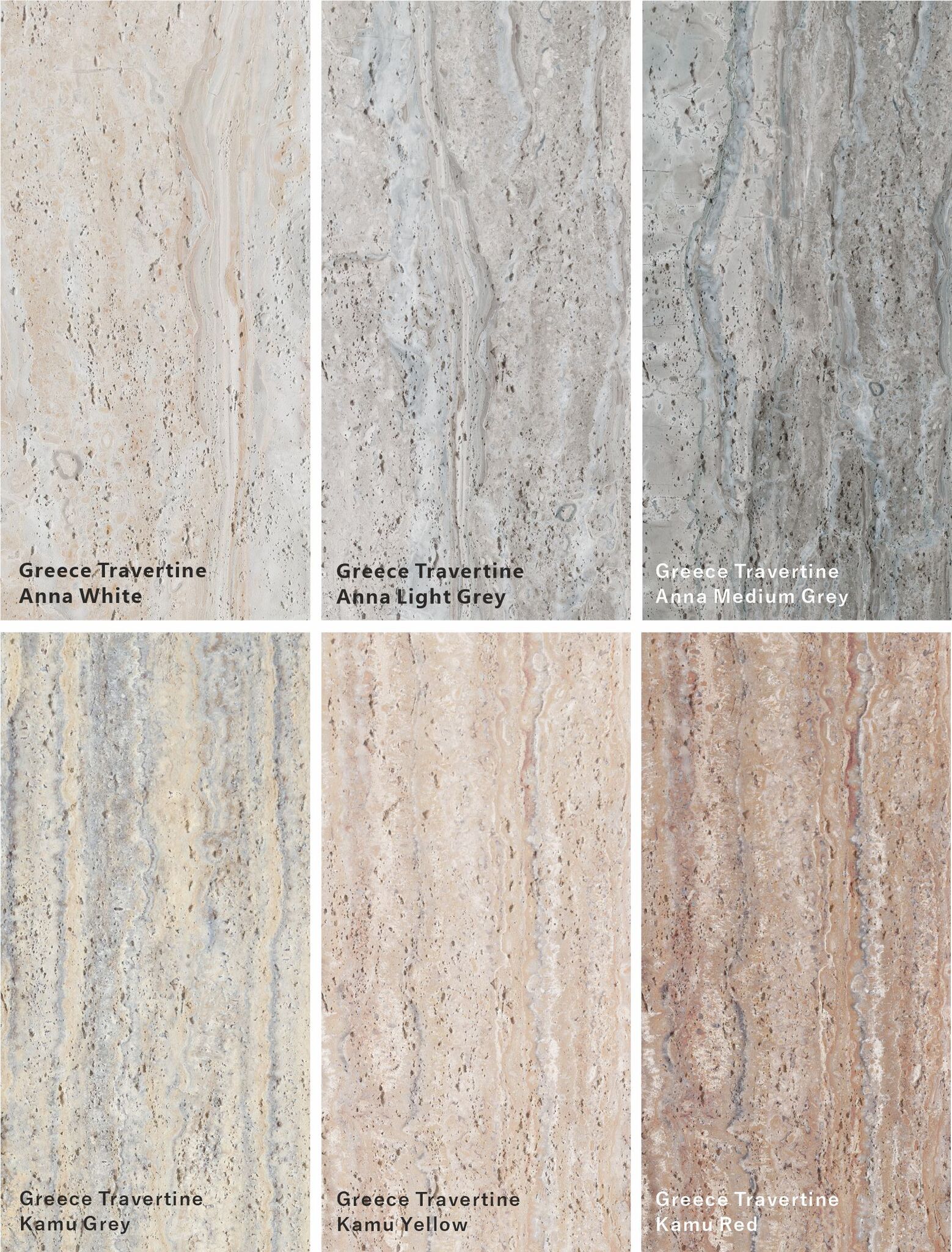 Greece Travertine Kamu Grey (серый травертин с природной текстурой камня) — гибкий камень 1200×600 мм