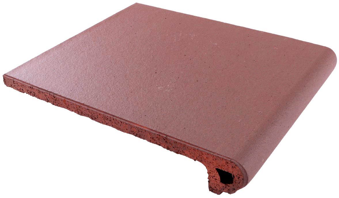018 Red 244*330*18 мм, клинкерная ступень флорентинер- с капиносом, противоскользящая