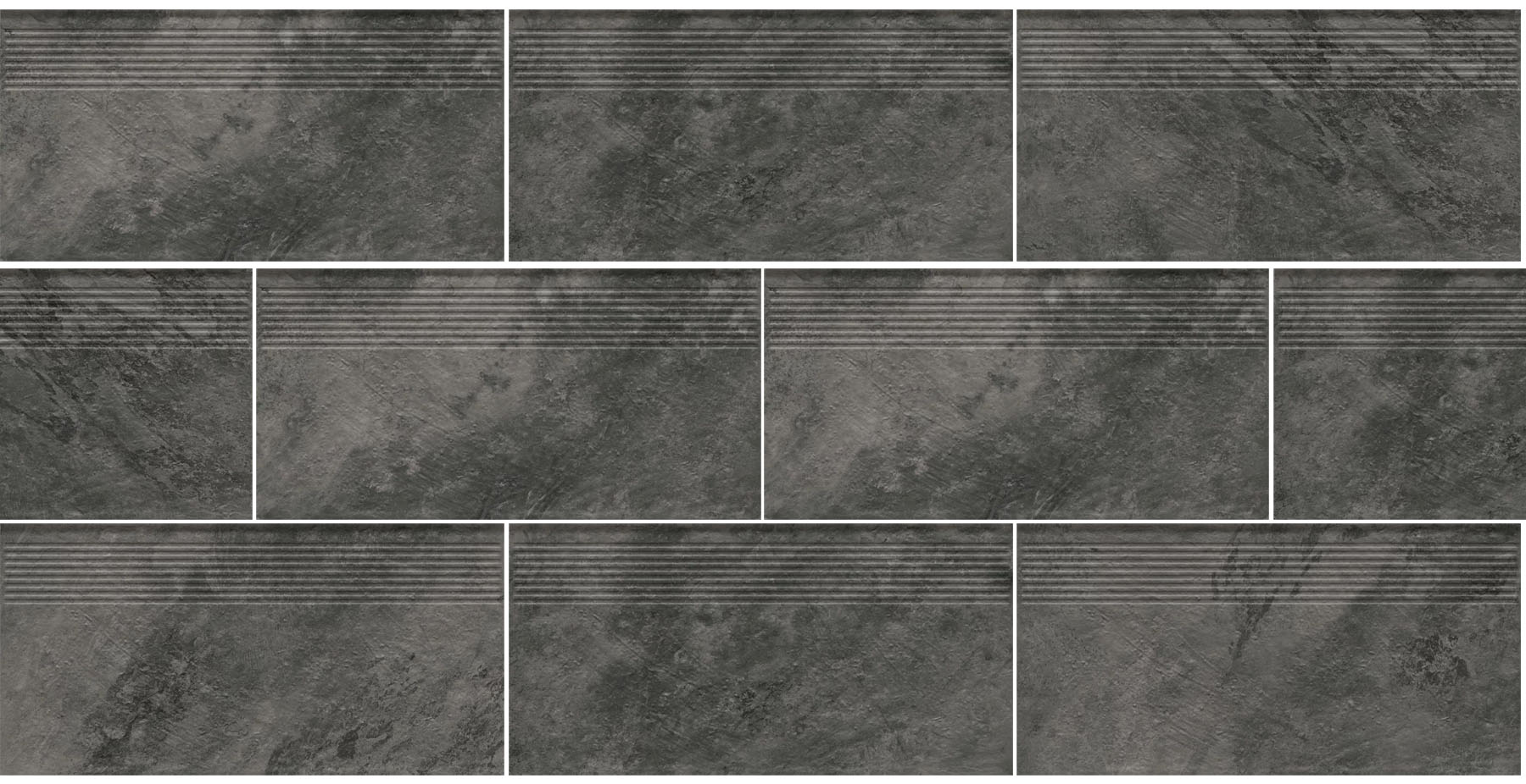 Клинкерная ступень с насечками Ardis Dark 600x300x8,5 мм – для улицы, террасы, крыльца, лестницы, морозостойкая