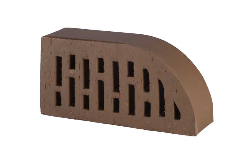 Lode BRUNIS F17 гладкий, 250*120*65 мм, Кирпич фигурный пустотелый, коричневый