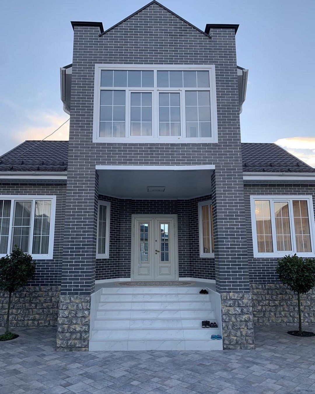 Viano Antracite 245X66х7,4 мм Клинкерная фасадная плитка под кирпич облицовочная, антрацит серый