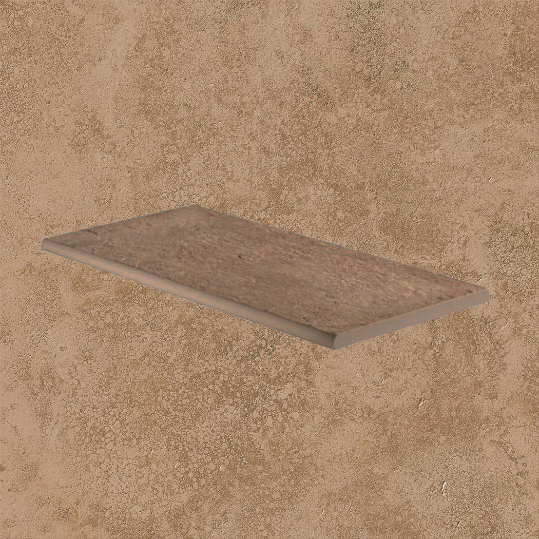 Тротуарная плитка Бежевая Lastra. Спец. Элемент- Бортик Закругленный Лэндстоун Волнат \ Landstone Walnut Round 300х600х20мм
