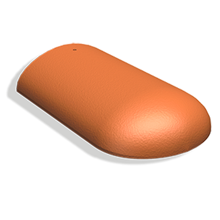 Конечная хребтовая черепица натуральная цементно-песчаная Classic графит 48, Kriastak Baltic tile