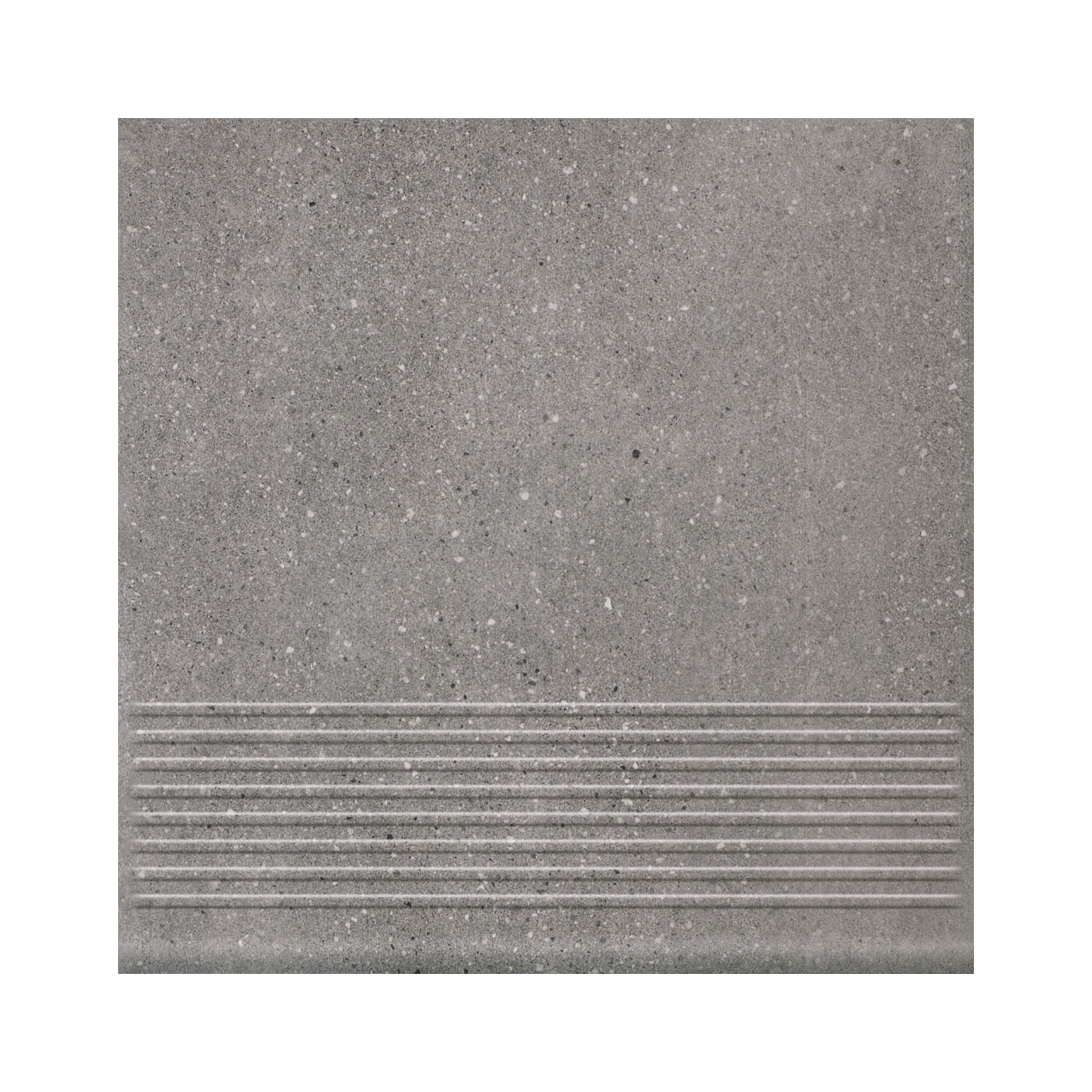 Mattone Sabbia Grafit клинкерная ступень с насечками плоская противоскользящая 300x300x11 мм