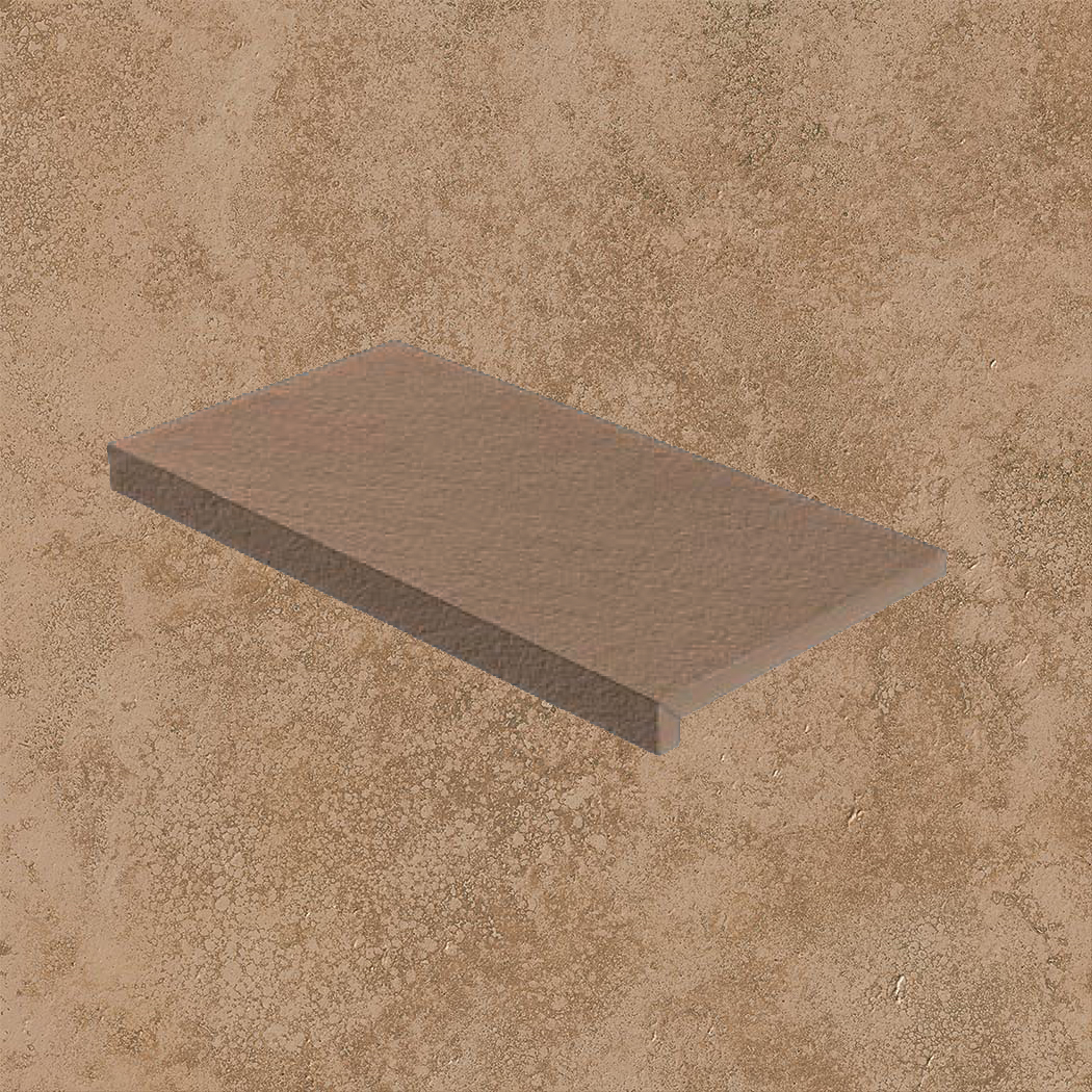 Тротуарная плитка Бежевая Lastra. Спец. Элемент- Ступень Лэндстоун Волнат \ Landstone Walnut Scalino 330х600х20мм