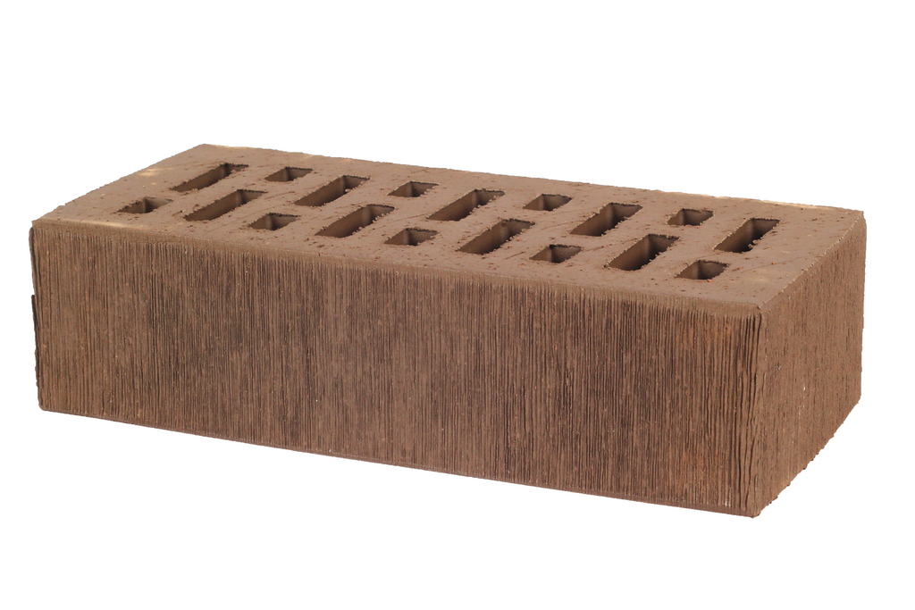 Lode ASAIS BRUNIS штриховой, 250*120*65 мм, Печной Кирпич керамический пустотелый, коричневый