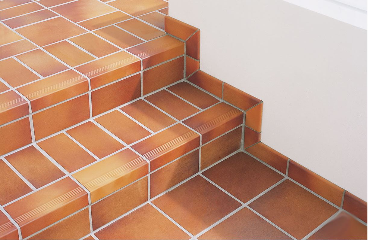 Клинкерная ступень флорентинер противоскользящая плитка EURAMIC CLASSIC 305 puma 340*240*12 мм