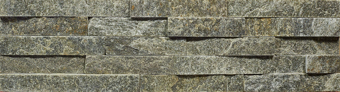 Кварцит Зеленый 1308L 600*150*10-20 мм, натуральный камень для интерьера и фасада BD