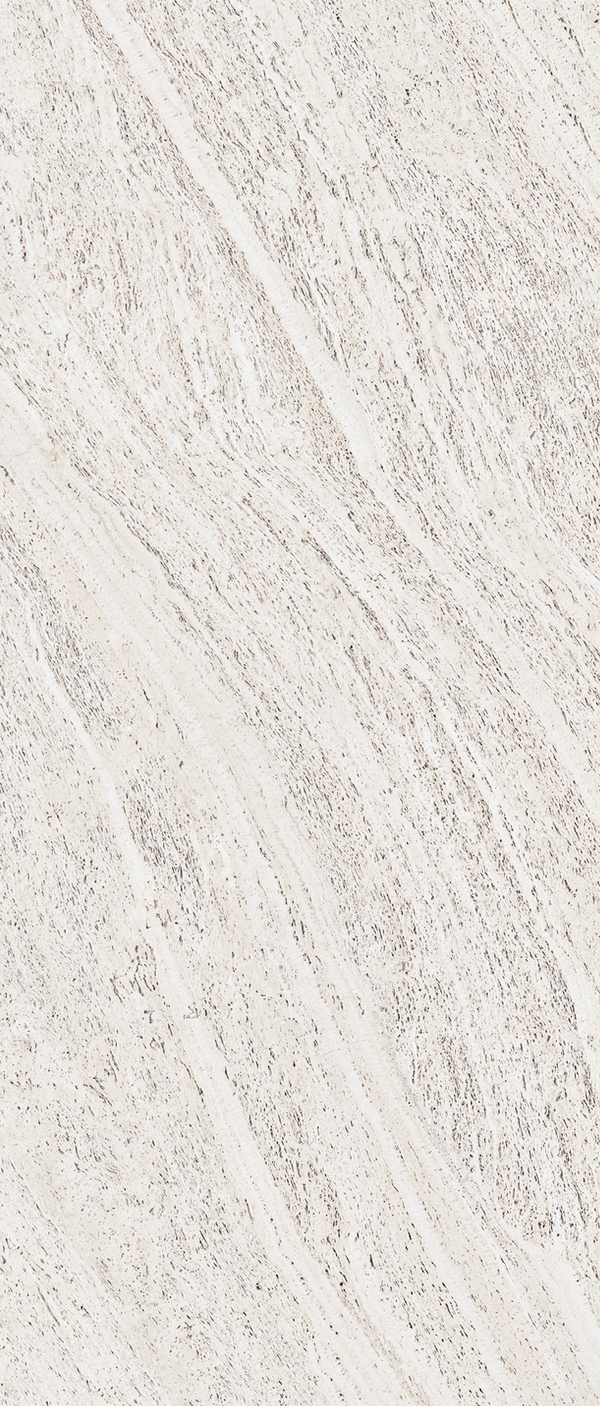 Oceanic Travertine Moonlight White-2 (белый травертин с утончённой структурой и лёгким перламутровым эффектом) — гибкий камень 2800×1200 мм