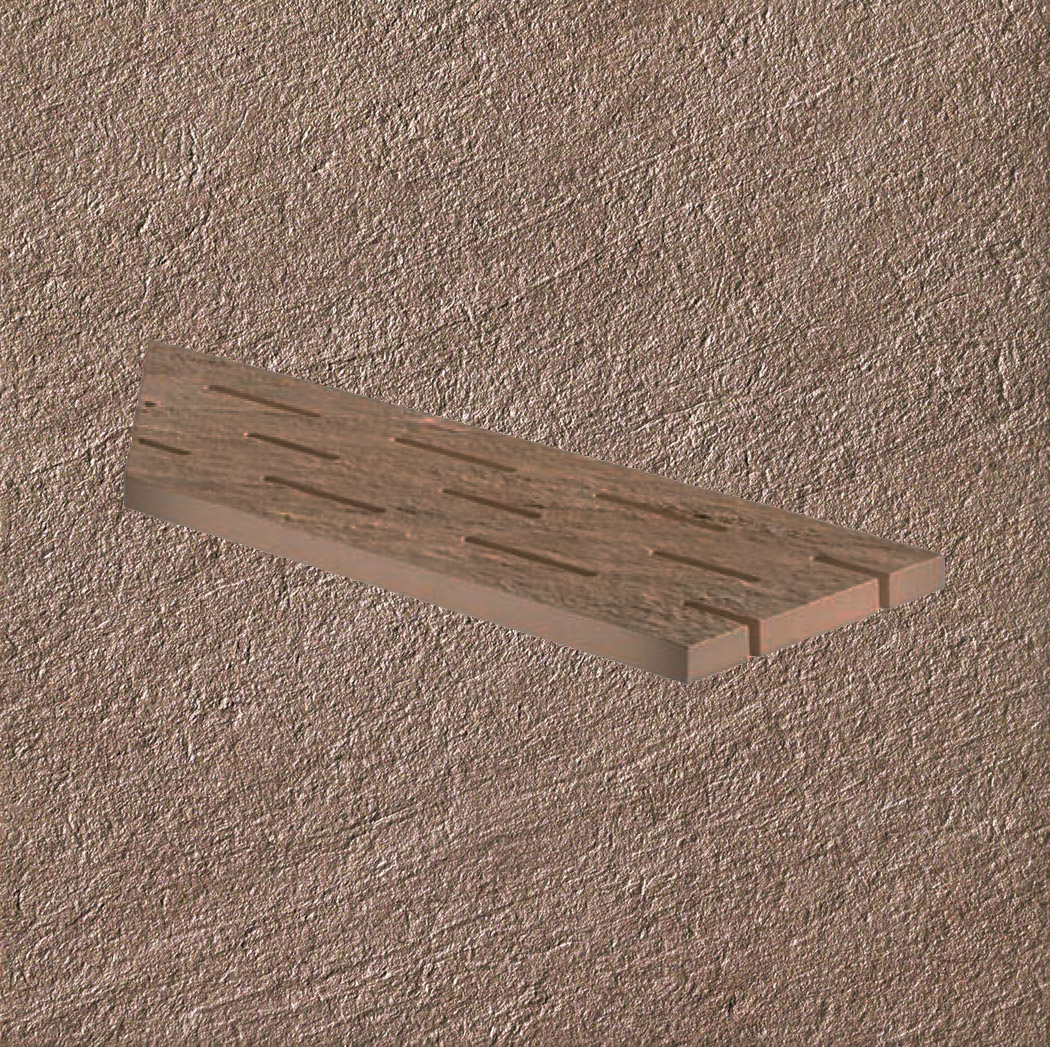 Тротуарная плитка Бежевая Lastra. Спец. Элемент- Решетка Угловая Лс 20x60 Клиф Беж \ Cliff Beige Griglia Angolo Sx 200х600х20мм