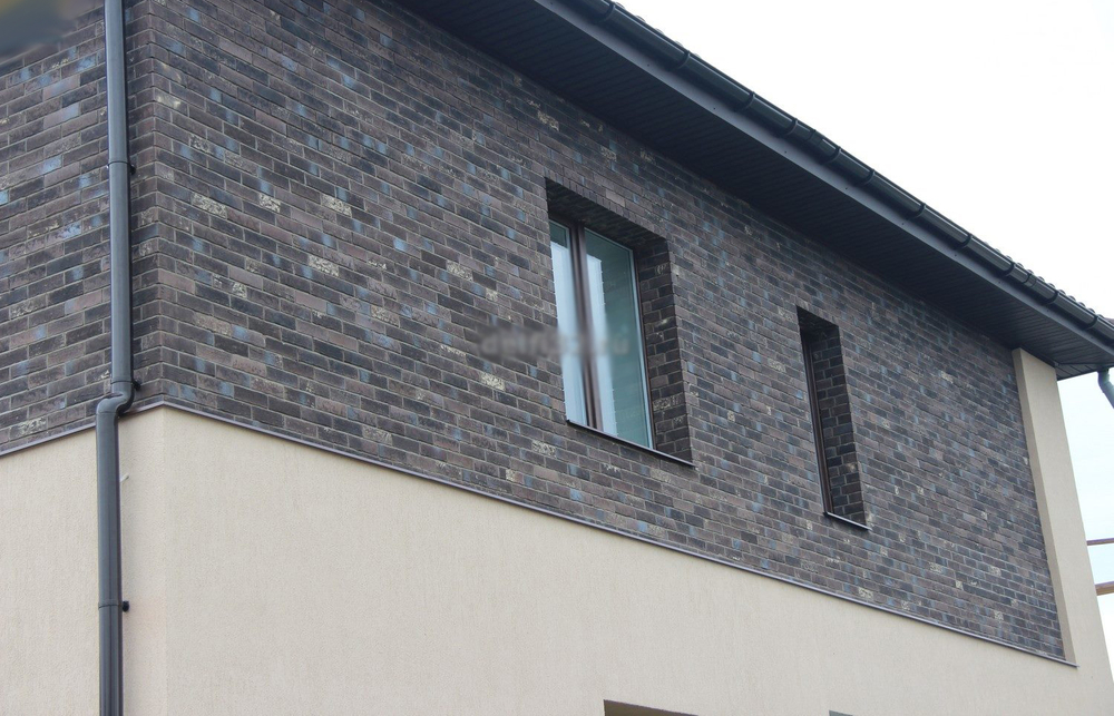 Клинкерная фасадная плитка облицовочная под кирпич Stroeher (Штроер) Steinlinge 377 platinbraun рельефная NF14, 240*71*14 мм