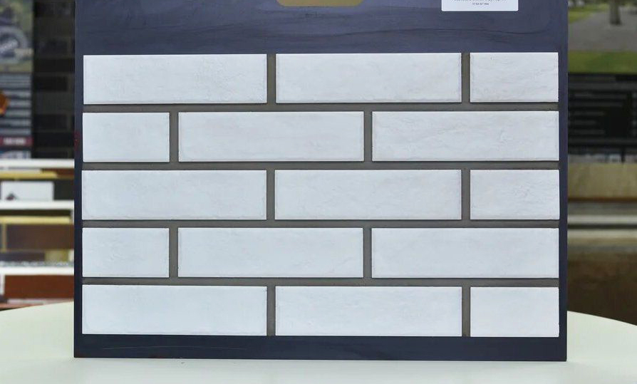 SCANDIANO BIANCO 245X66х7,4 мм Клинкерная фасадная плитка под кирпич облицовочная белая