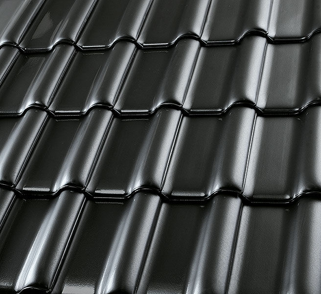 Керамическая черепица рядовая Roben LUGANO базальт ангоб