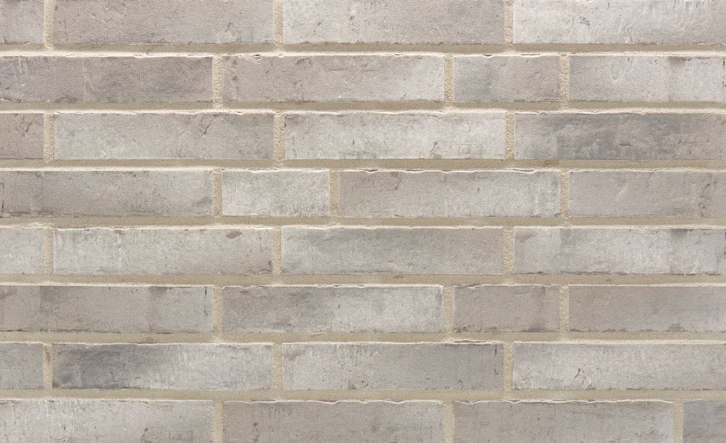 Клинкерная фасадная плитка облицовочная под кирпич Stroeher (Штроер) Kontur EG 472 grau engobiert рельефная, 440*52*12 мм