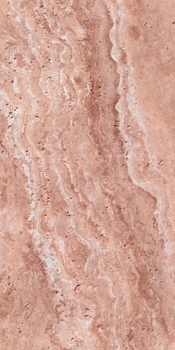 Rome Travertine Andes Red (красновато-песчаный травертин с натуральными прожилками) — гибкий камень 3000×1200 мм