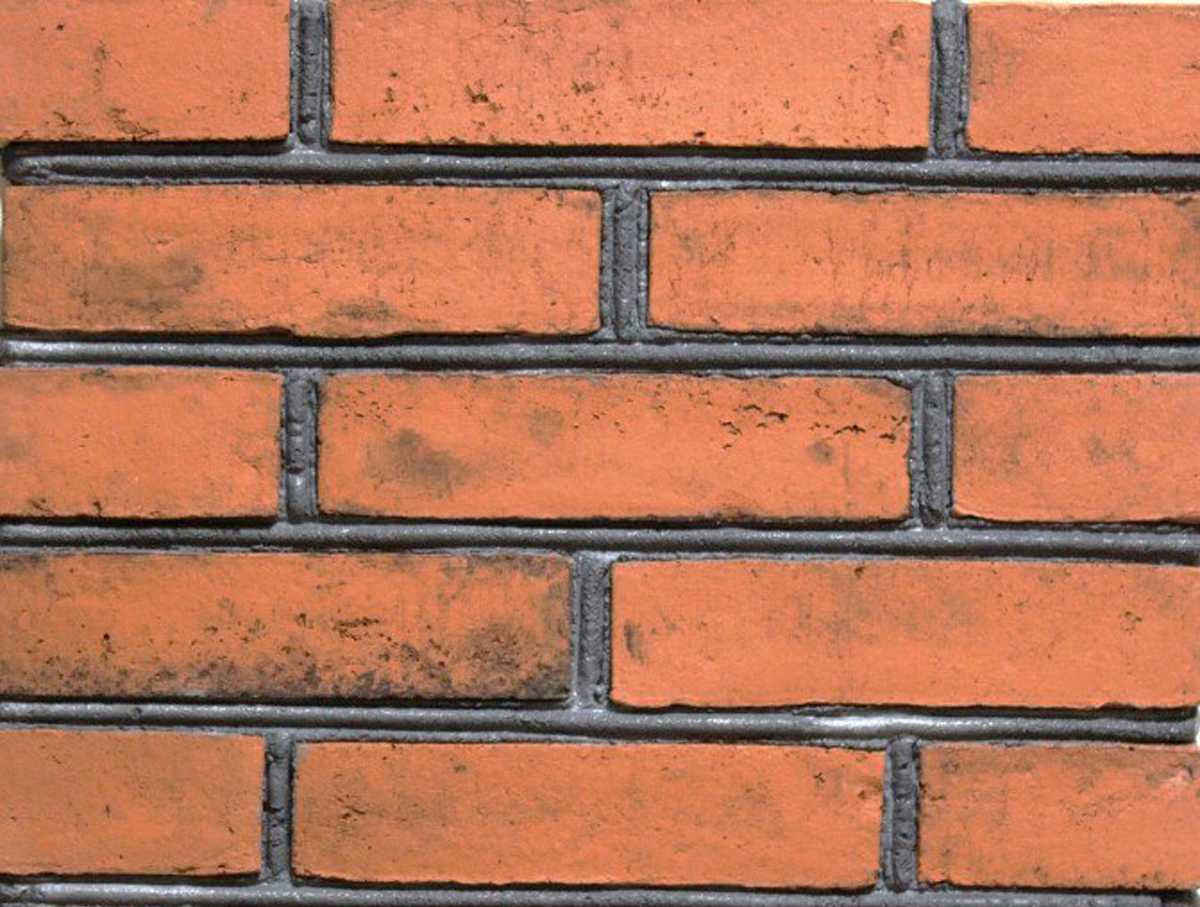 Амстердам-4 Плитка под кирпич для навесного вент фасада с расшивкой шва  210X50X20 мм искусственный камень