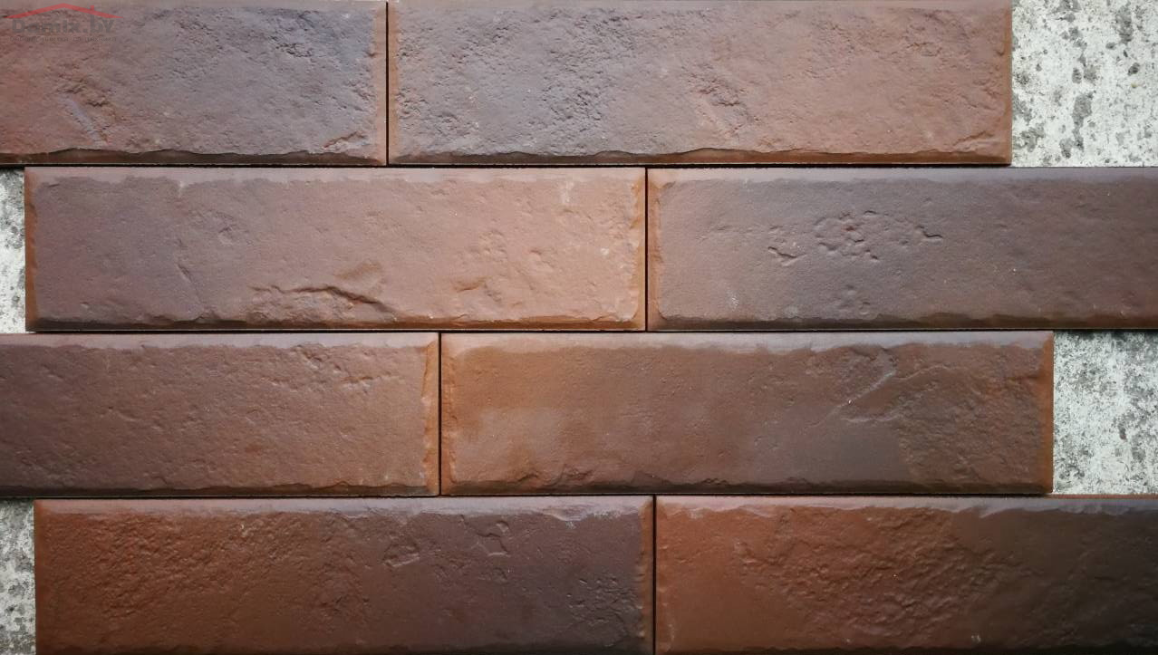 Фасадная и Интерьерная клинкерная плитка под кирпич Cerrad Old castle brown 245*65*8 мм