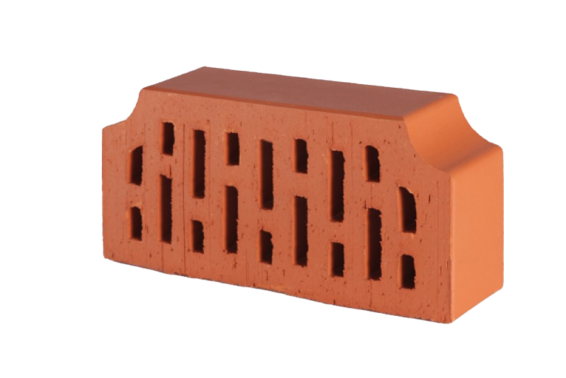 Lode JANKA F12 гладкий, 250*120*65 мм, Кирпич фигурный пустотелый  красный