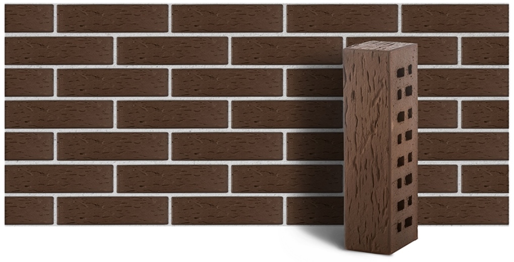 Кирпич лицевой клинкерный ЛСР пустотелый "Мюнхен" береста M300, 250*85*65 мм