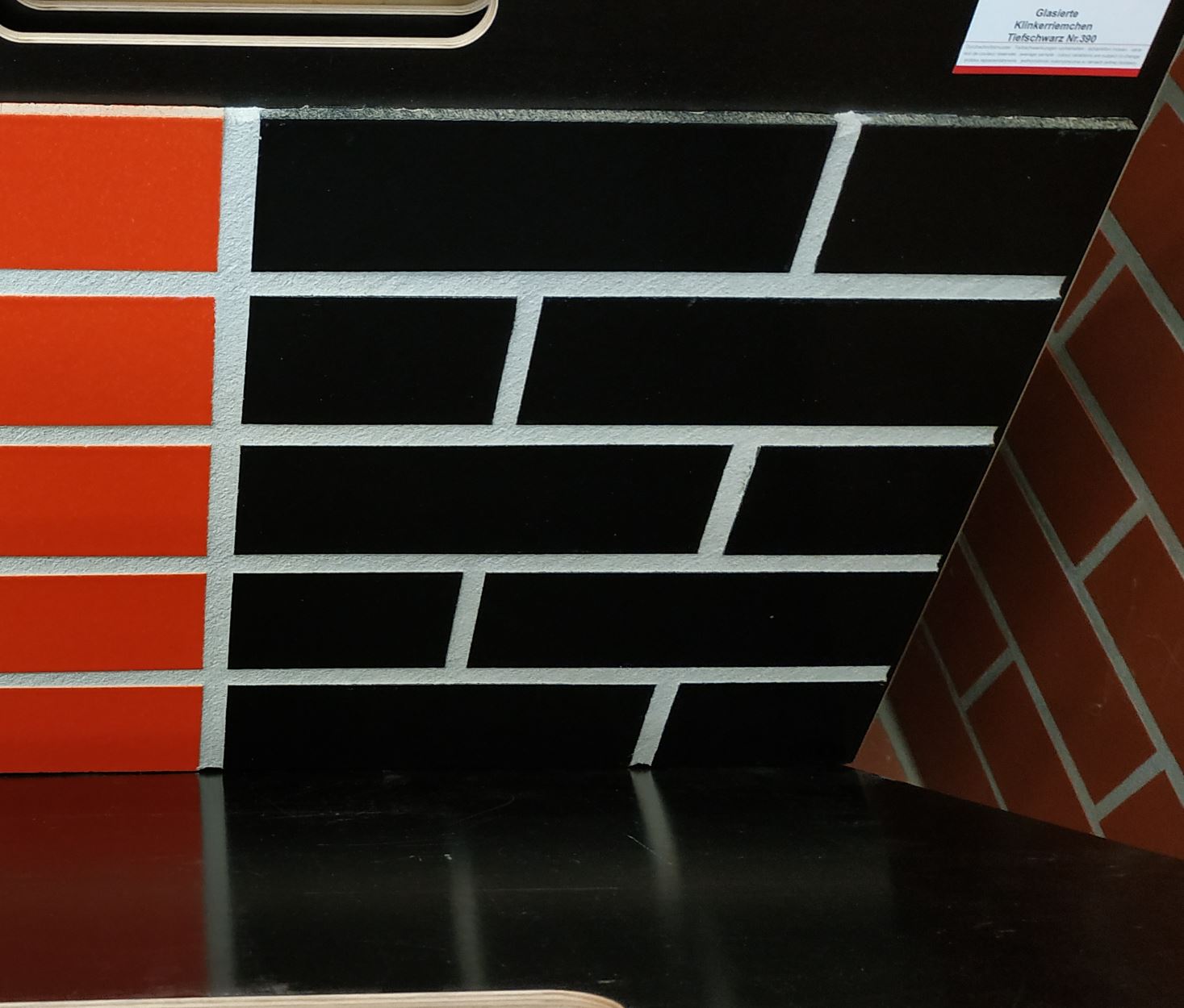 Фасадная Термопанель из пенополистирола ППС 60 мм с Клинкерной Глазурованной плиткой Tiefschwarz 390, 240*71*10 мм