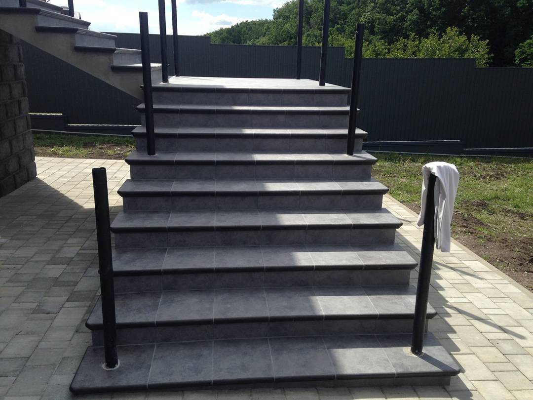 Клинкерная ступень флорентинер противоскользящая плитка EURAMIC CAVAR 543 fosco 340*294*10 мм