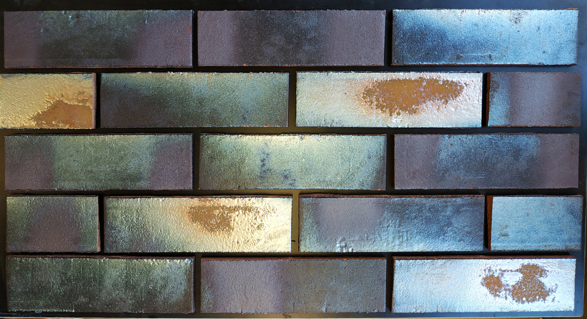 PRO-20-2 Клинкерная фасадная плитка под кирпич Хамелеон ral 4012, ral 6003 240x71x10 мм