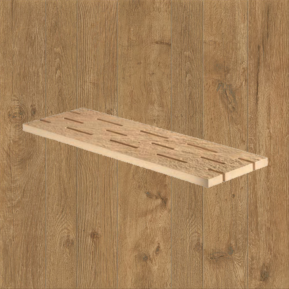 Тротуарная плитка Дерево-охра Lastra. Спец. Элемент- Решетка 20x60 Оак Резерв Пьюр \ Oak Reserve Pure Griglia 200х600х20мм