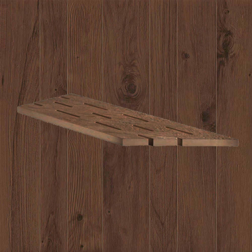 Тротуарная плитка Дерево Lastra. Спец. Элемент-Решетка Угловая Пс 20x60 Фрейм Оак \ Frame Oak Griglia Angolo Dx 200х600х20мм