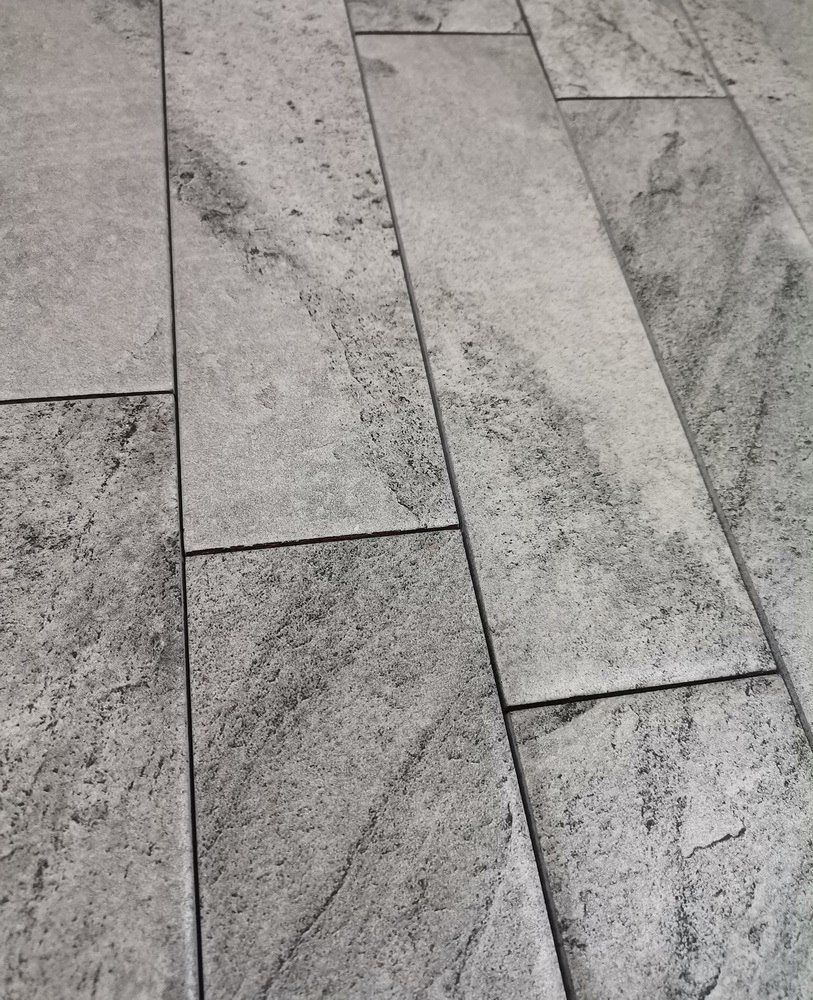 Клинкерная ступень флорентинер Mattone Pietra Grafit противоскользящая с капиносом, серый 330x300x11 мм