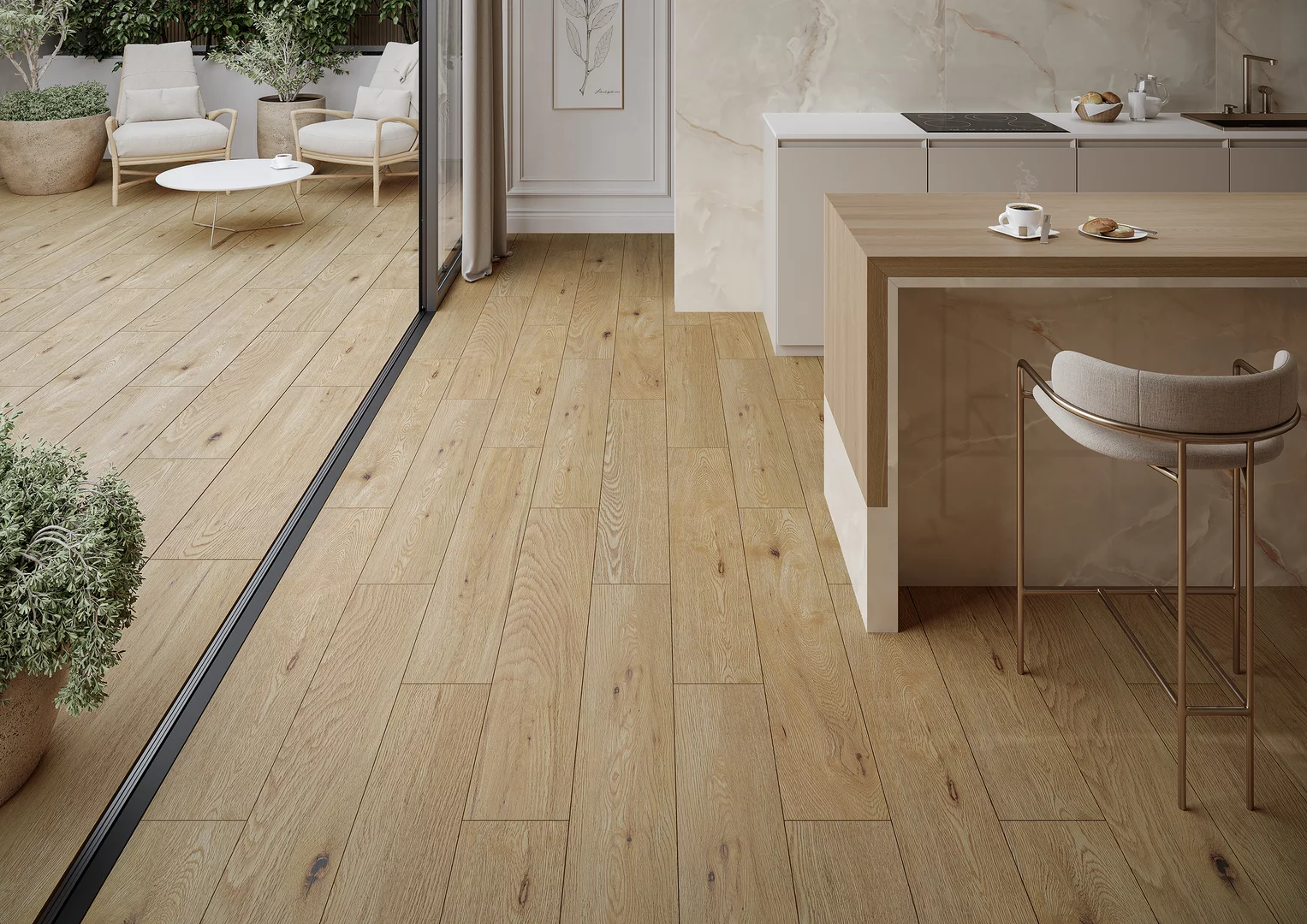 Trueland Honey Gres 295*1195*20 мм тротуарная плитка уличная, противоскользящая, керамогранитная Paradyz