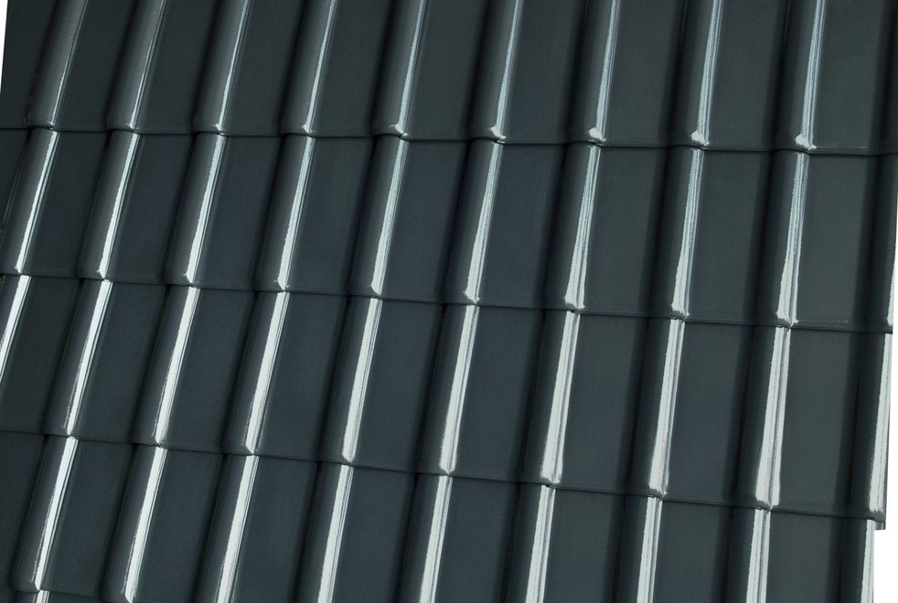 Керамическая черепица рядовая Roben Piemont титан серый глазурь