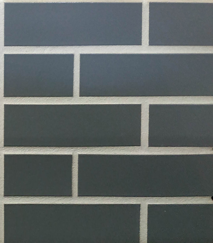 Dunkelgrau 380 серая, 240*71*10 мм, Глазурованная клинкерная фасадная плитка под кирпич ABC