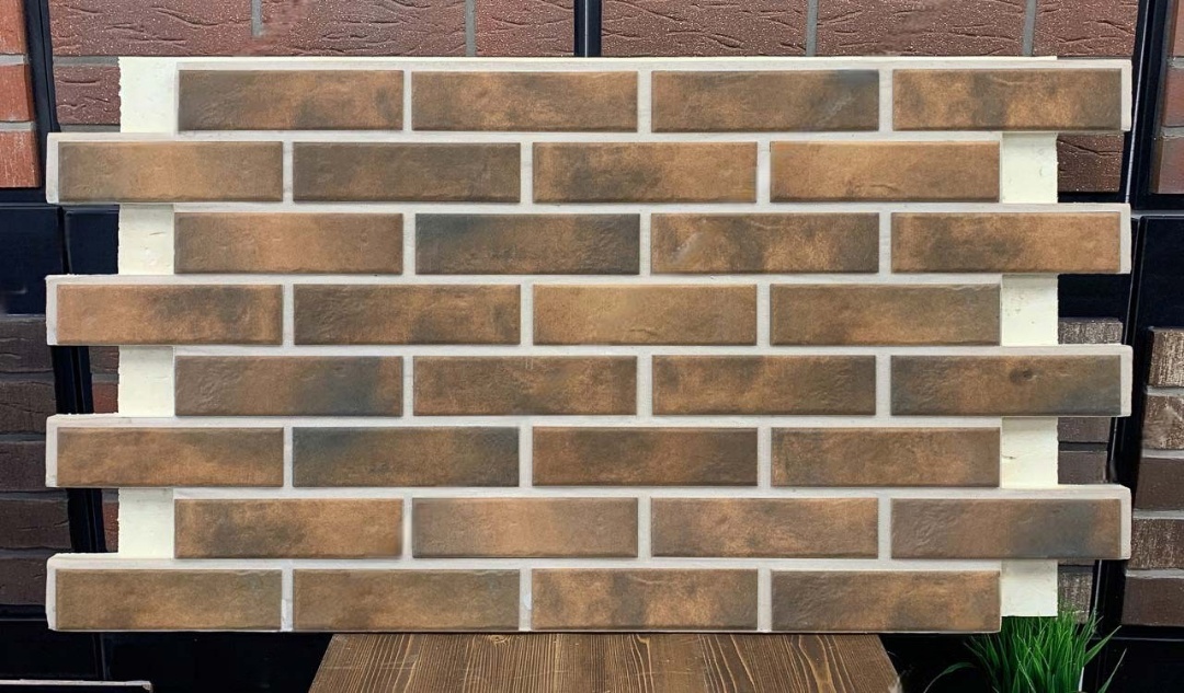 Retro Brick Chili фасадная термопанель из пенополиуретана ППУ 65 мм