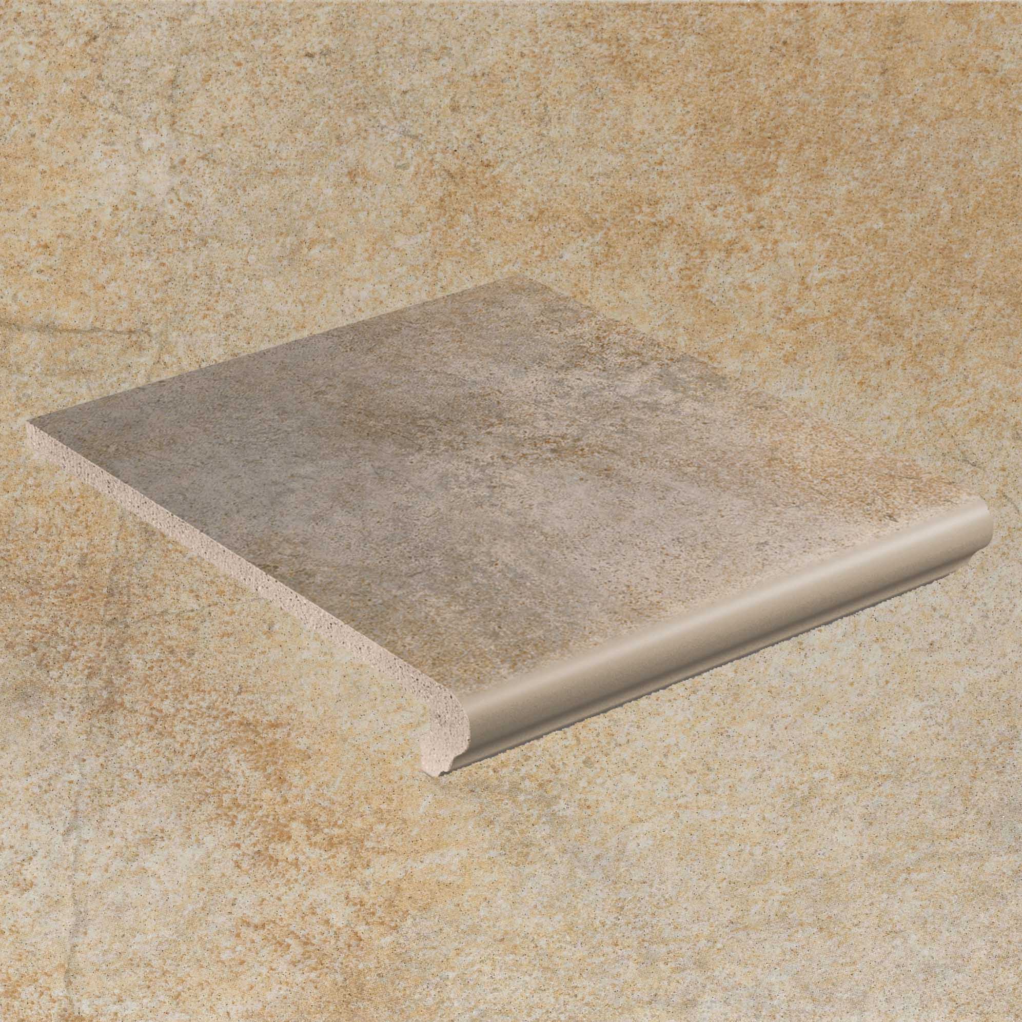 Клинкерная ступень флорентинер противоскользящая плитка Stroeher KERAPLATTE AERA T 727 pinar 340*294*12 мм