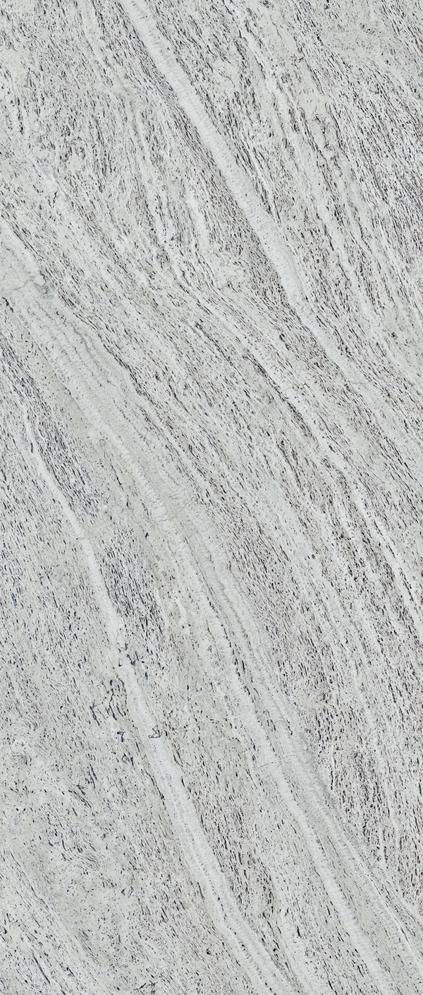 Oceanic Travertine Light Cloud Grey-2 (светло-серый травертин с естественными переходами оттенков) — гибкий камень 2800×1200 мм