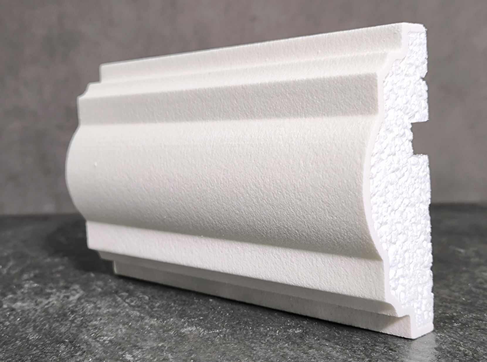 Молдинг для фасада - лепнина, декор из пенополистирола МВ-115/1 (МС-114) 115*40*2000 мм