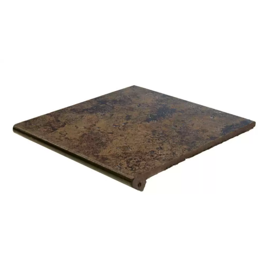 Metalica Vulcano Exagres 330*330*12 мм, клинкерная ступень флорентинер- с капиносом, противоскользящая