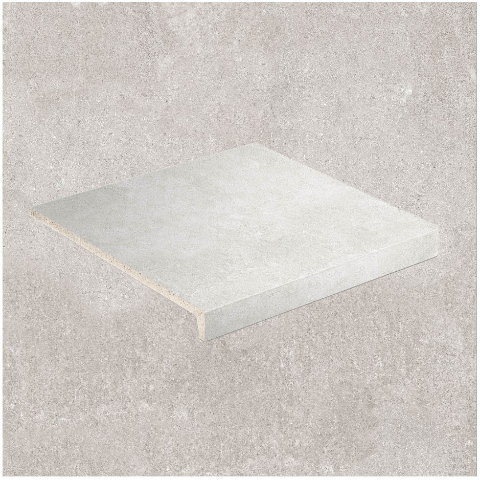 Клинкерная Ступень лофт противоскользящая плитка Stroeher KERAPLATTE ZOE 971 greige 294*340*35*11 мм